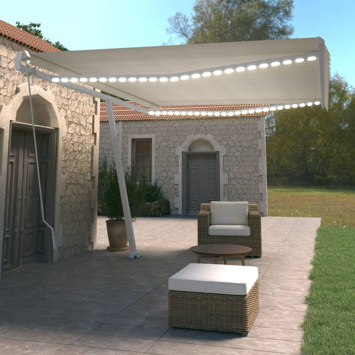 Copertină Retractabilă Manual Cu Led, ,