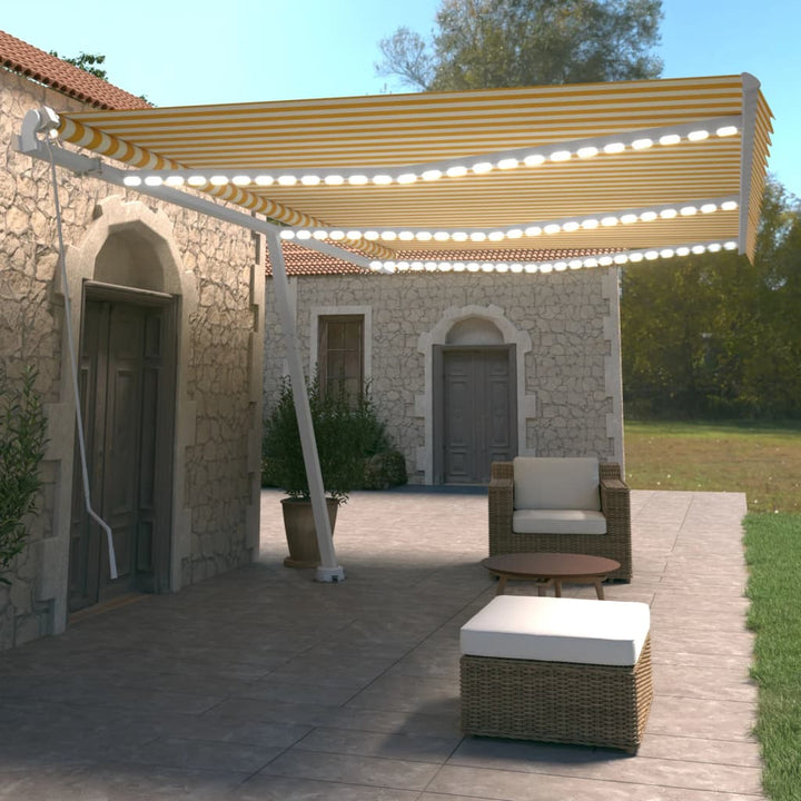 Copertină Retractabilă Manual Cu Led, ,