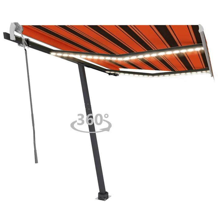 Copertină Retractabilă Manual Cu Led, ,