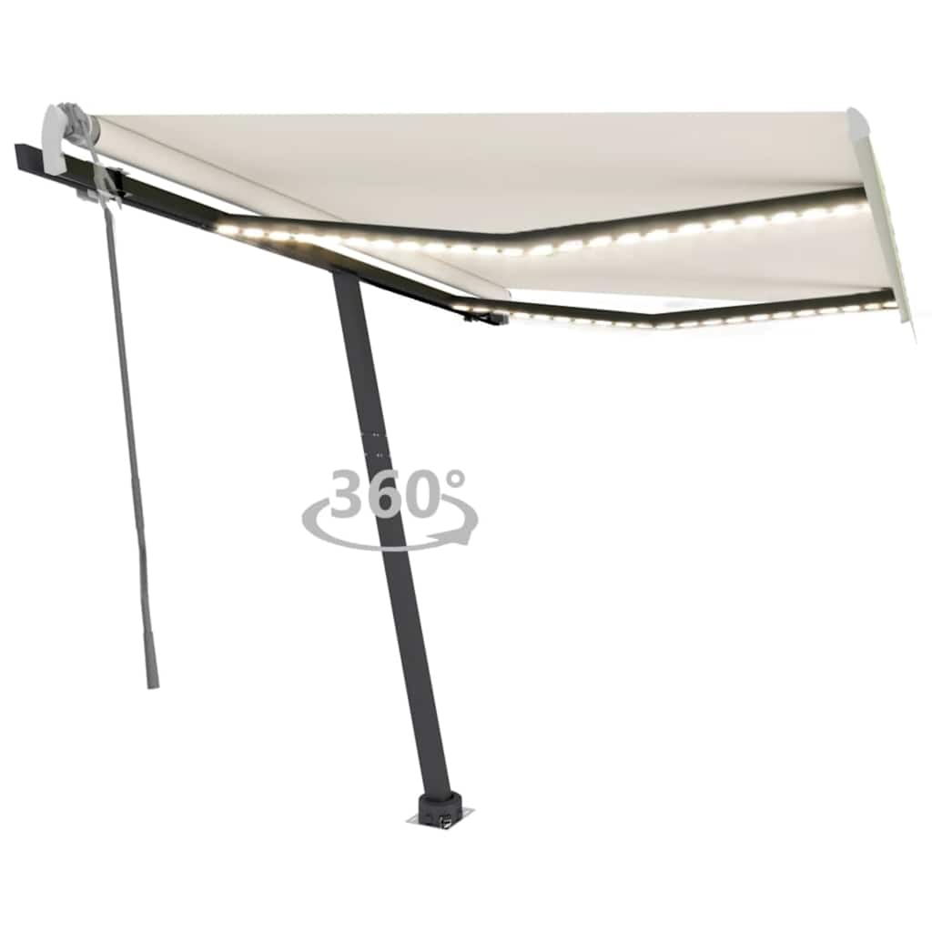 Copertină Retractabilă Manual Cu Led, ,