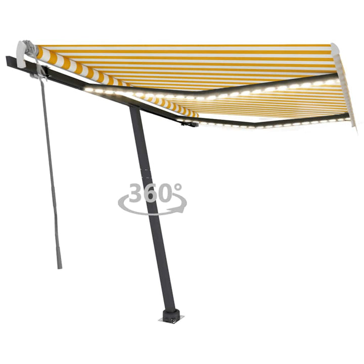 Copertină Retractabilă Manual Cu Led, ,