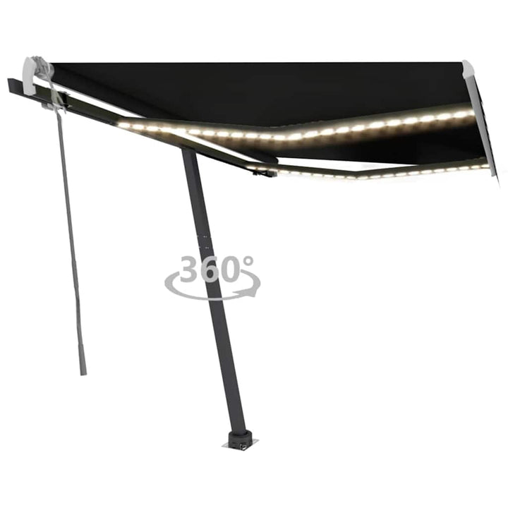 Copertină Retractabilă Manual Cu Led, ,