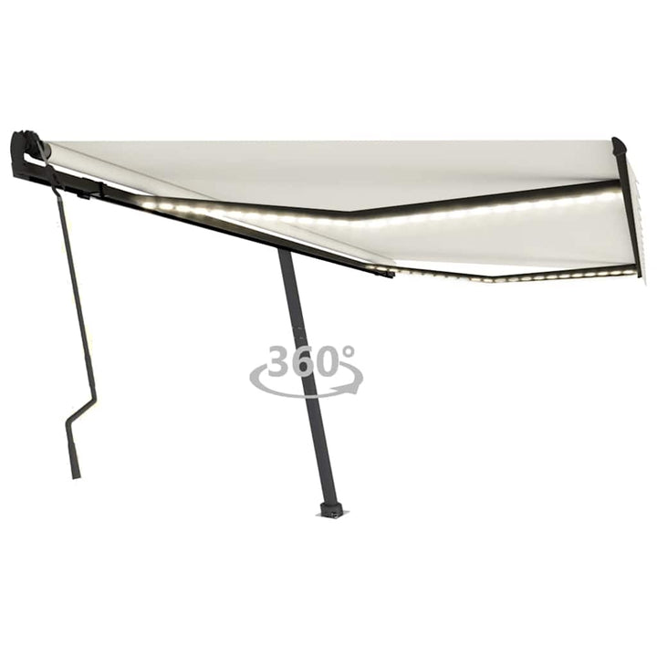 Copertină Retractabilă Manual Cu Led, ,