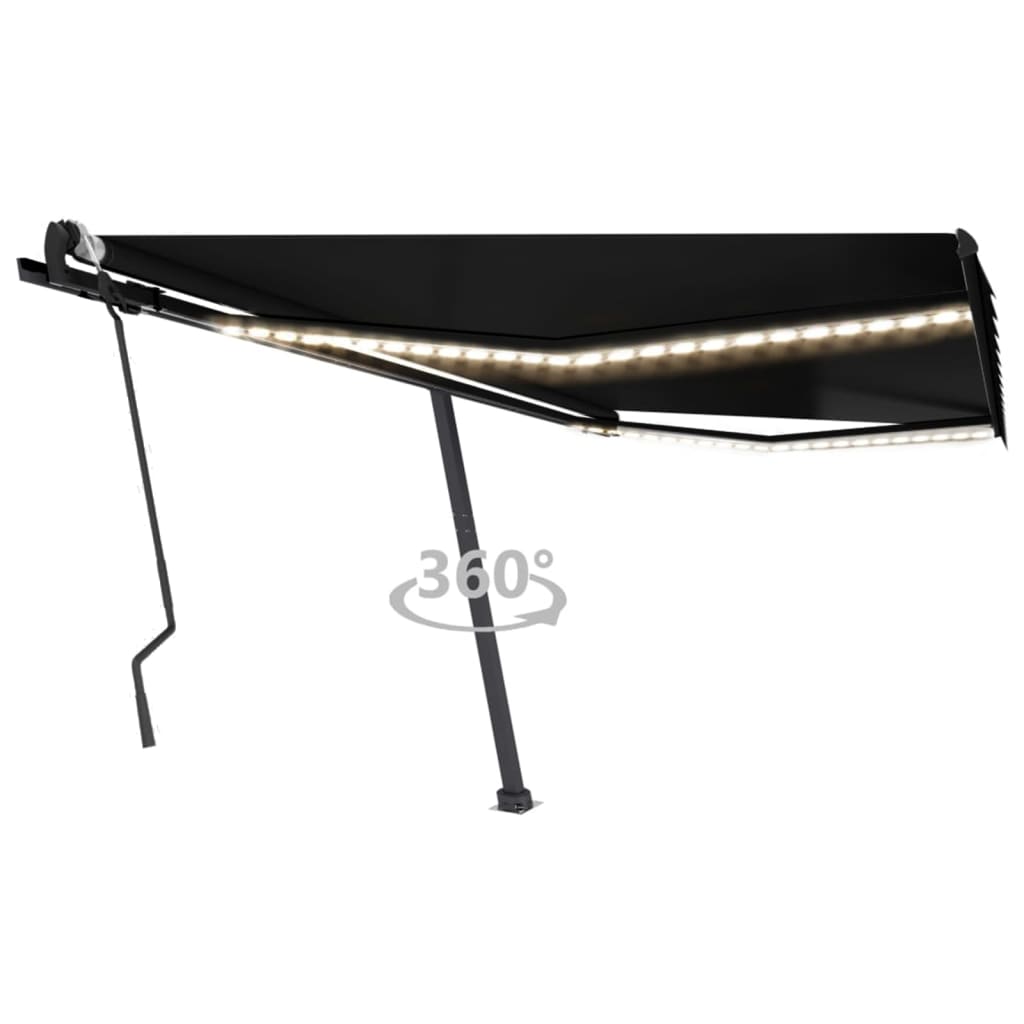 Copertină Retractabilă Manual Cu Led, ,