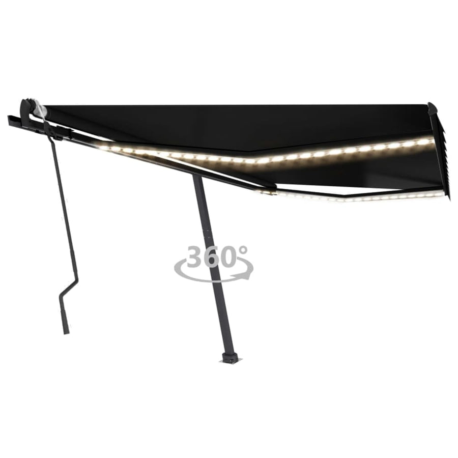 Copertină Retractabilă Manual Cu Led, ,