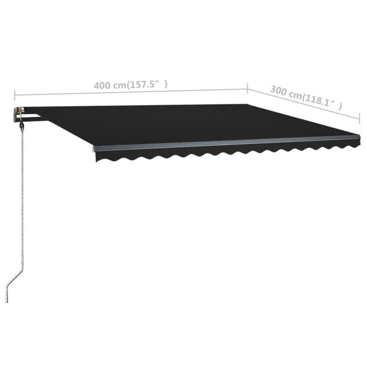 Copertină Retractabilă Manual Cu Led, ,