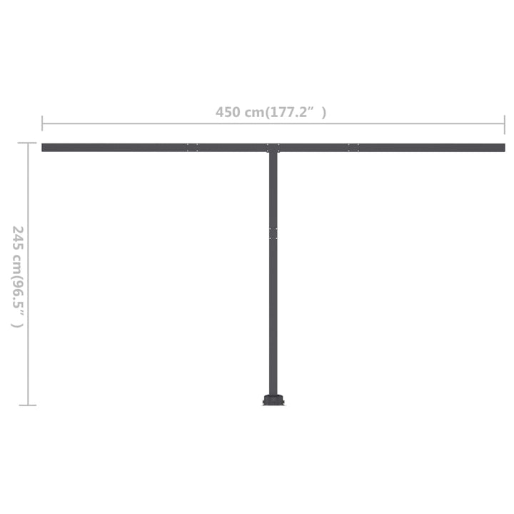 Copertină Retractabilă Manual Cu Led, ,