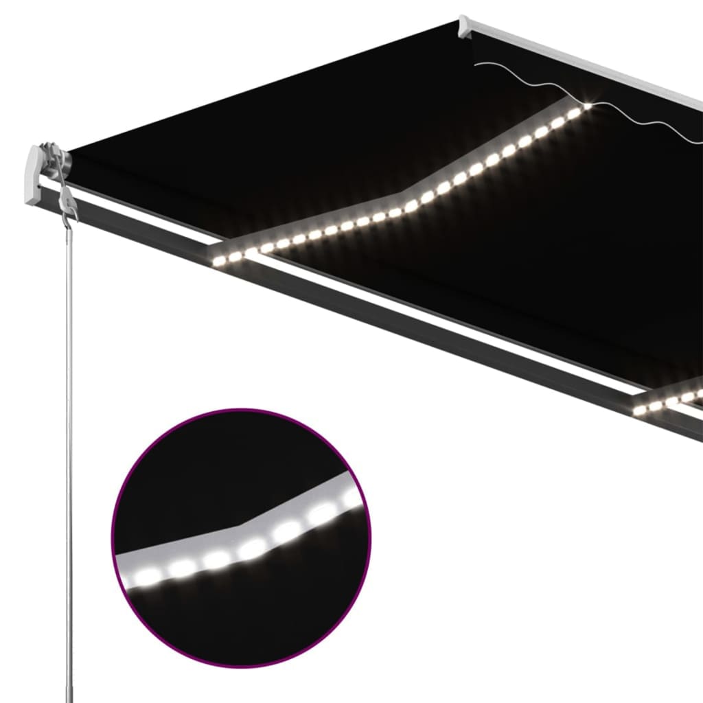 Copertină Retractabilă Manual Cu Led, ,