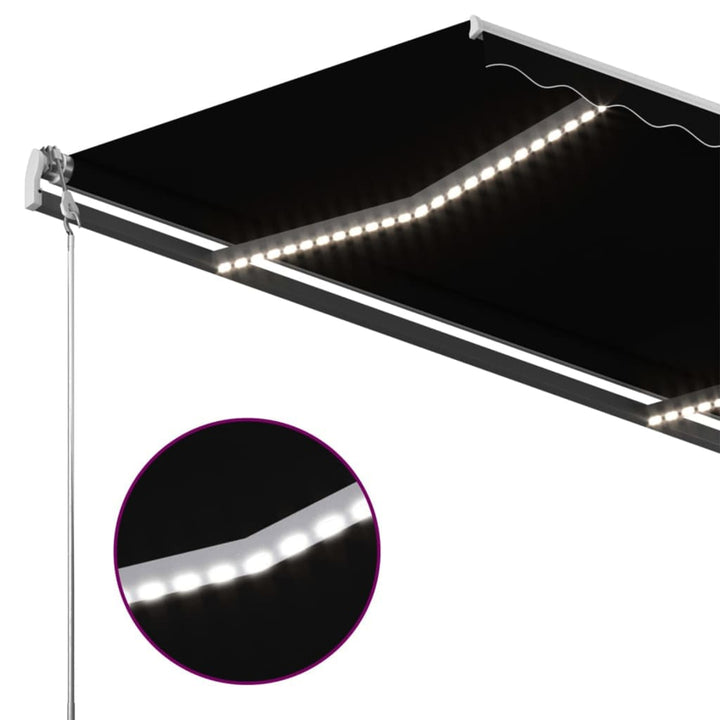 Copertină Retractabilă Manual Cu Led, ,