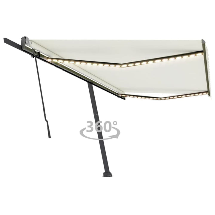Copertină Retractabilă Manual Cu Led, ,