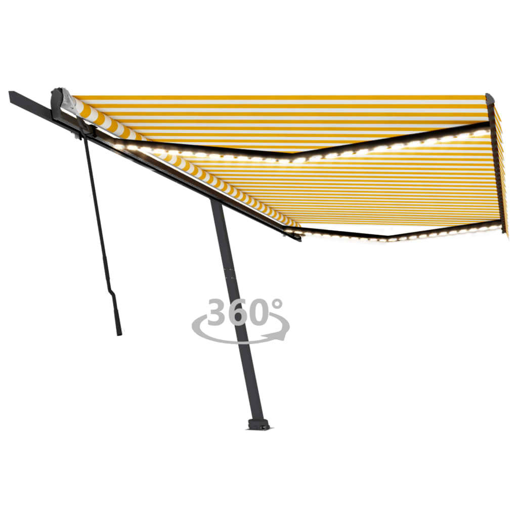 Copertină Retractabilă Manual Cu Led, ,