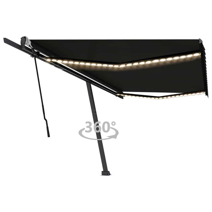 Copertină Retractabilă Manual Cu Led, ,