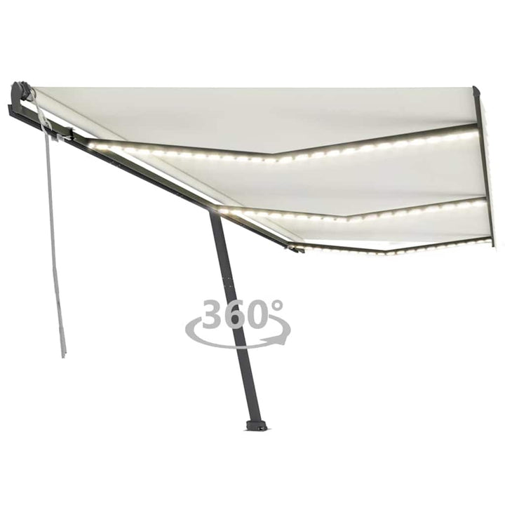 Copertină Retractabilă Manual Cu Led, ,