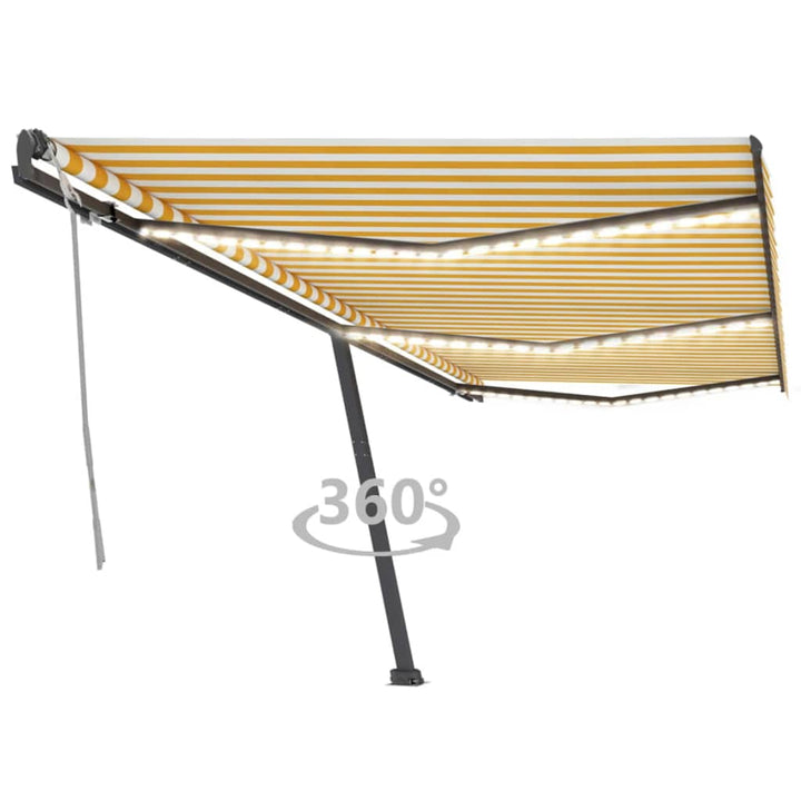 Copertină Retractabilă Manual Cu Led, ,