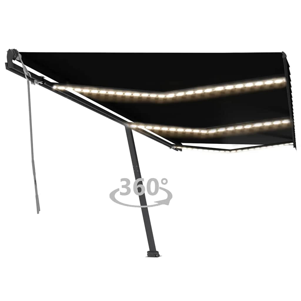 Copertină Retractabilă Manual Cu Led, ,