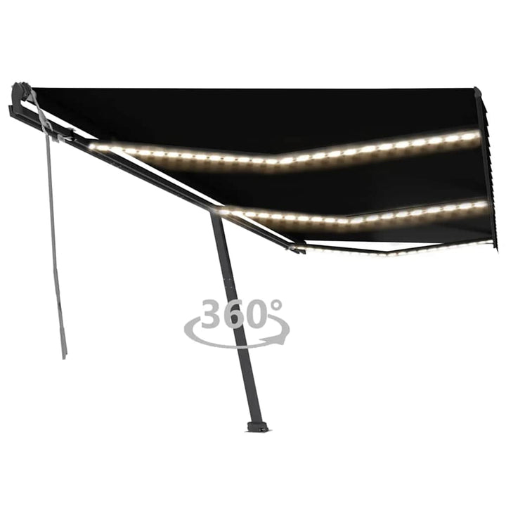 Copertină Retractabilă Manual Cu Led, ,