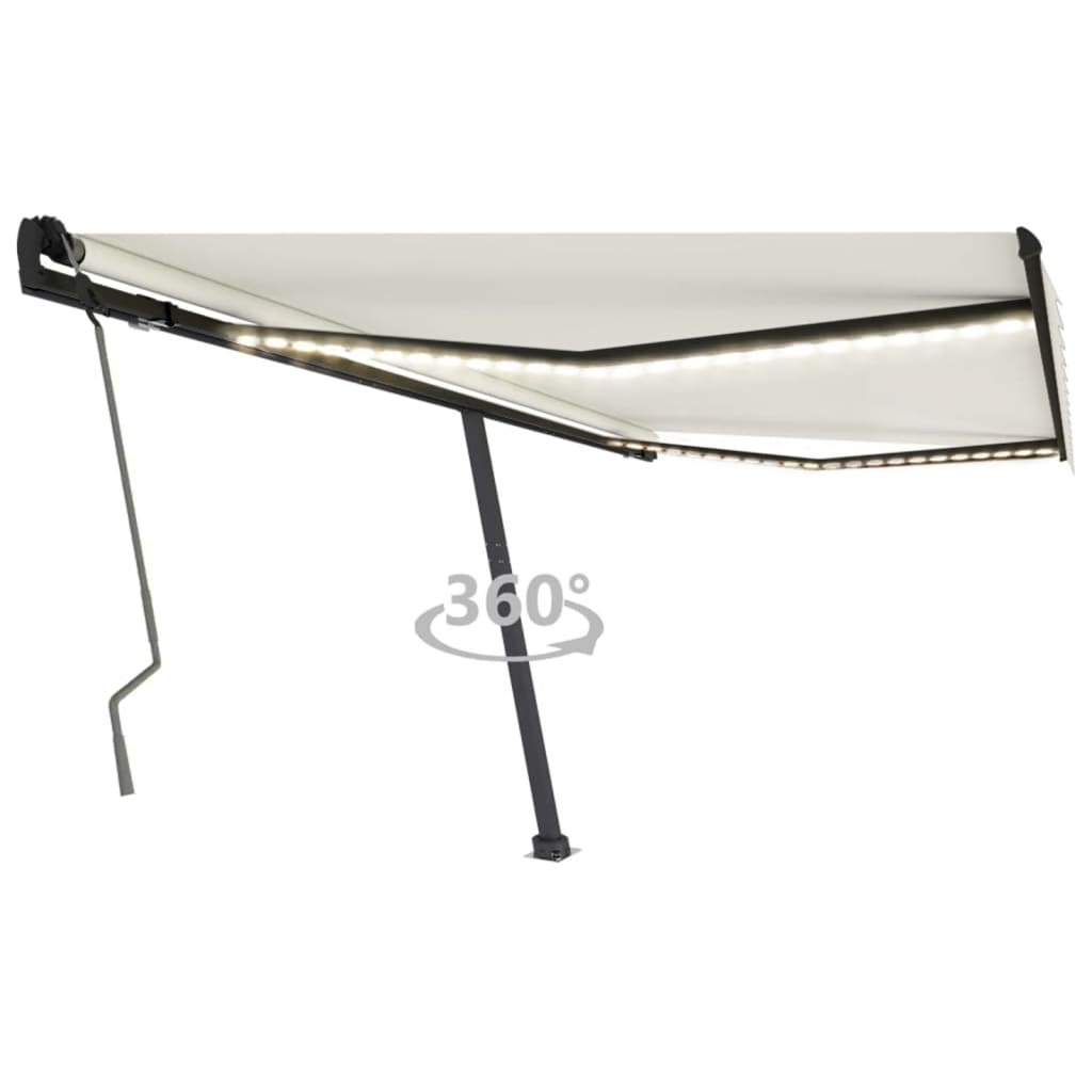 Copertină Retractabilă Manual Cu Led, ,
