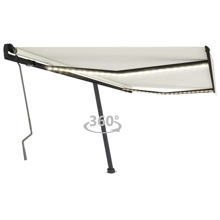 Copertină Retractabilă Manual Cu Led, ,