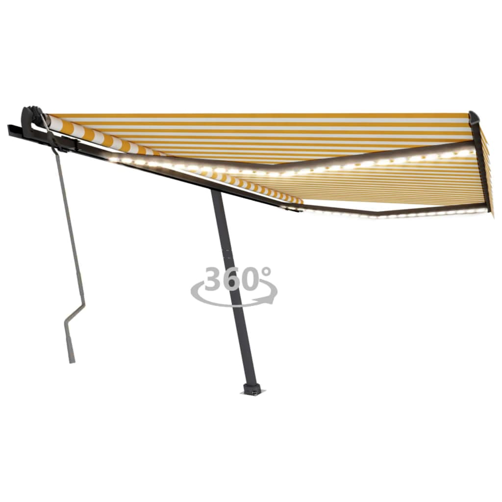 Copertină Retractabilă Manual Cu Led, ,