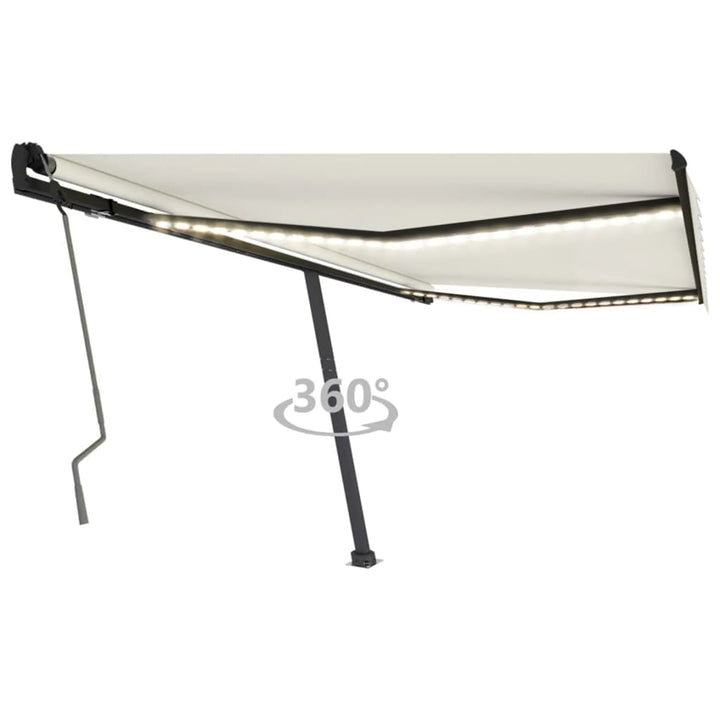 Copertină Retractabilă Manual Cu Led, ,