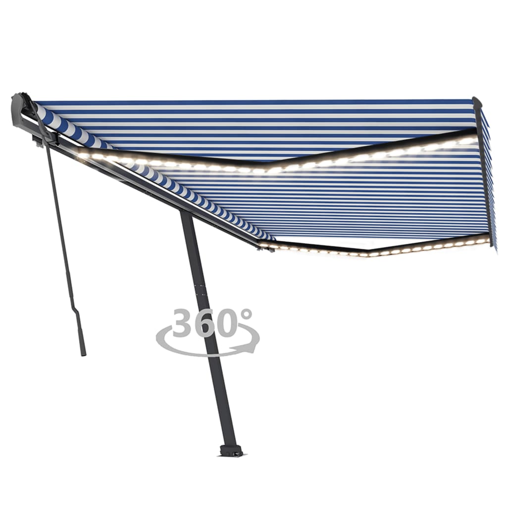 Copertină Retractabilă Manual Cu Led, ,