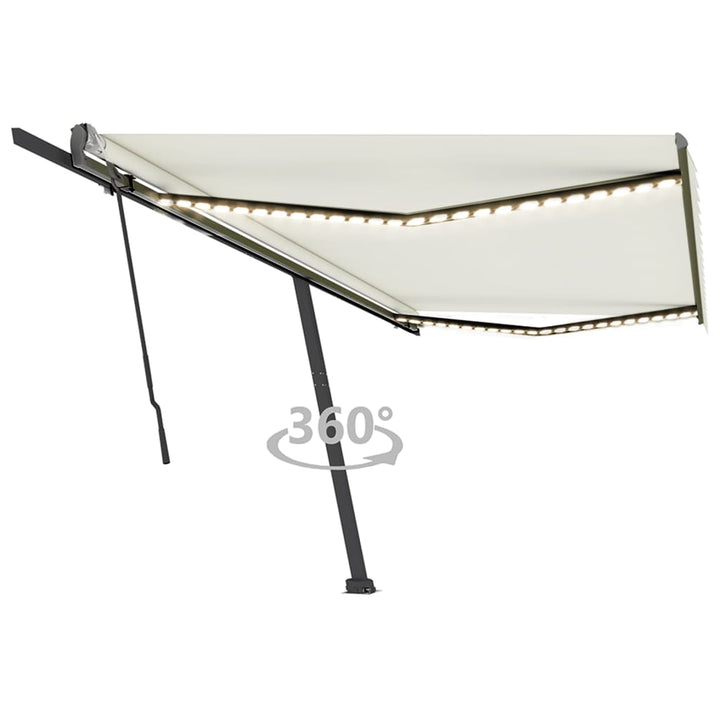 Copertină Retractabilă Manual Cu Led, ,