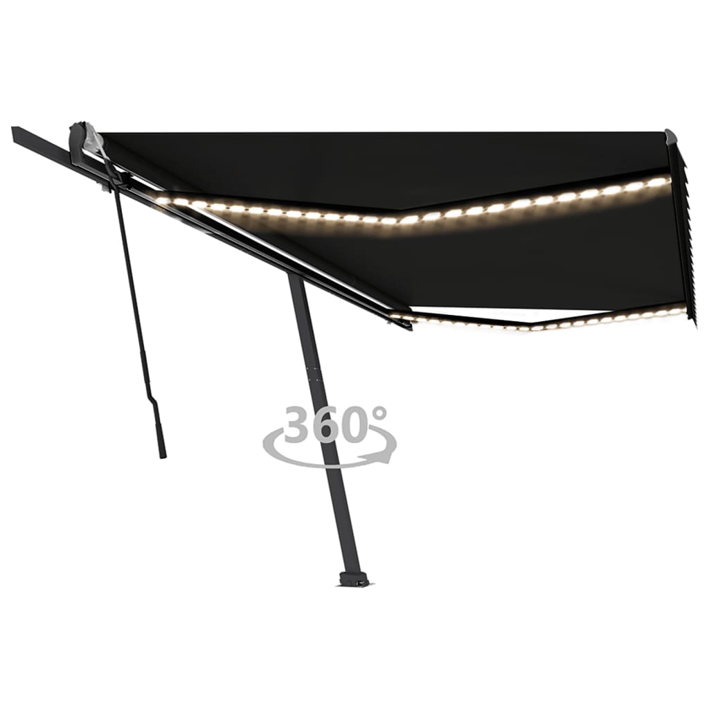 Copertină Retractabilă Manual Cu Led, ,