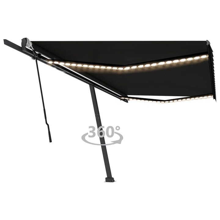 Copertină Retractabilă Manual Cu Led, ,