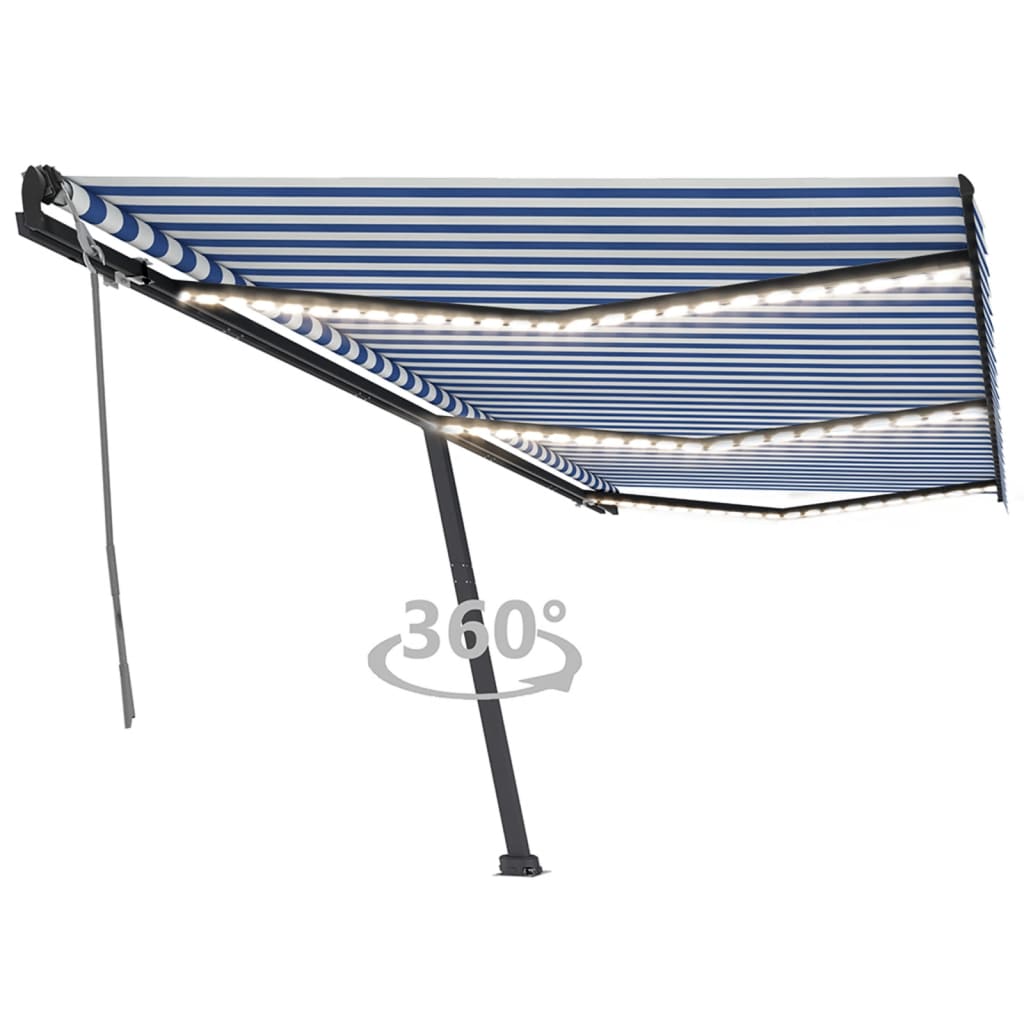 Copertină Retractabilă Manual Cu Led, ,