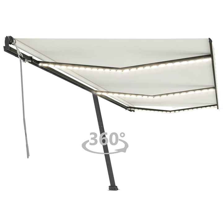 Copertină Retractabilă Manual Cu Led, ,