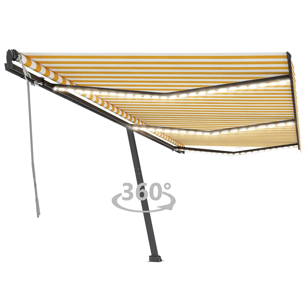 Copertină Retractabilă Manual Cu Led, ,