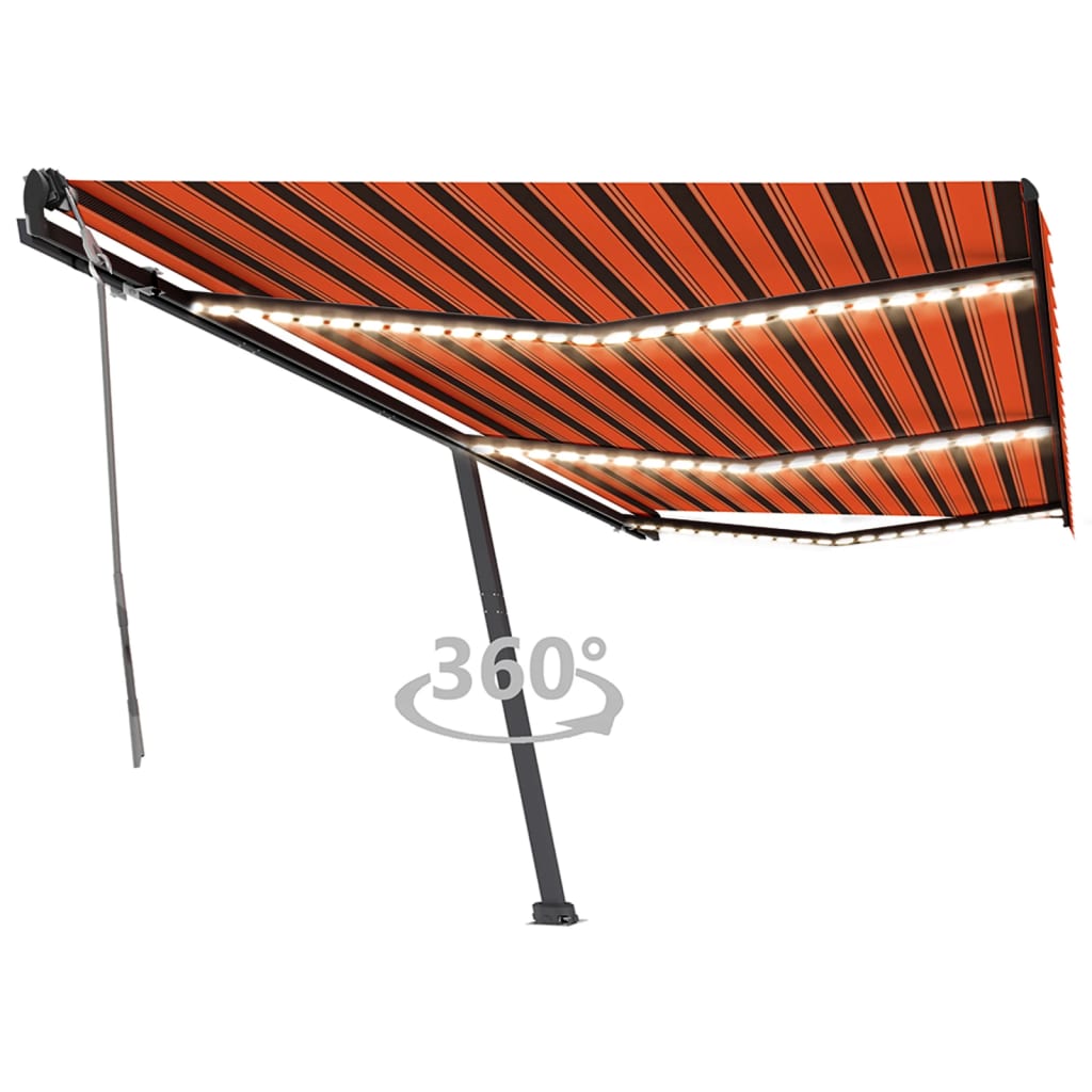 Copertină Retractabilă Manual Cu Led, ,