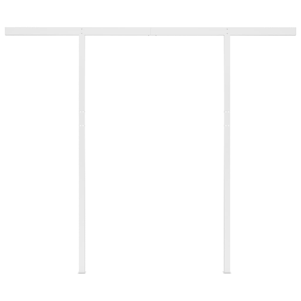 Copertină Retractabilă Manual Cu Stâlpi Portocaliu/Maro 3X2,5 M