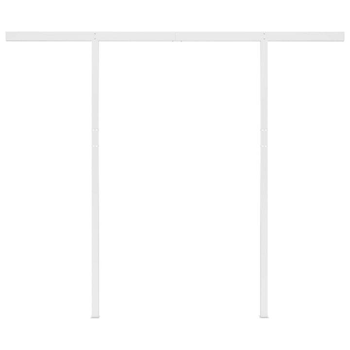 Copertină Retractabilă Manual Cu Stâlpi Portocaliu/Maro 3X2,5 M