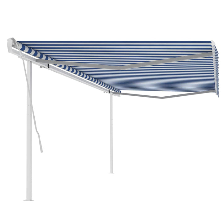 Copertină Retractabilă Manual Cu Stâlpi Portocaliu/Maro 3X2,5 M