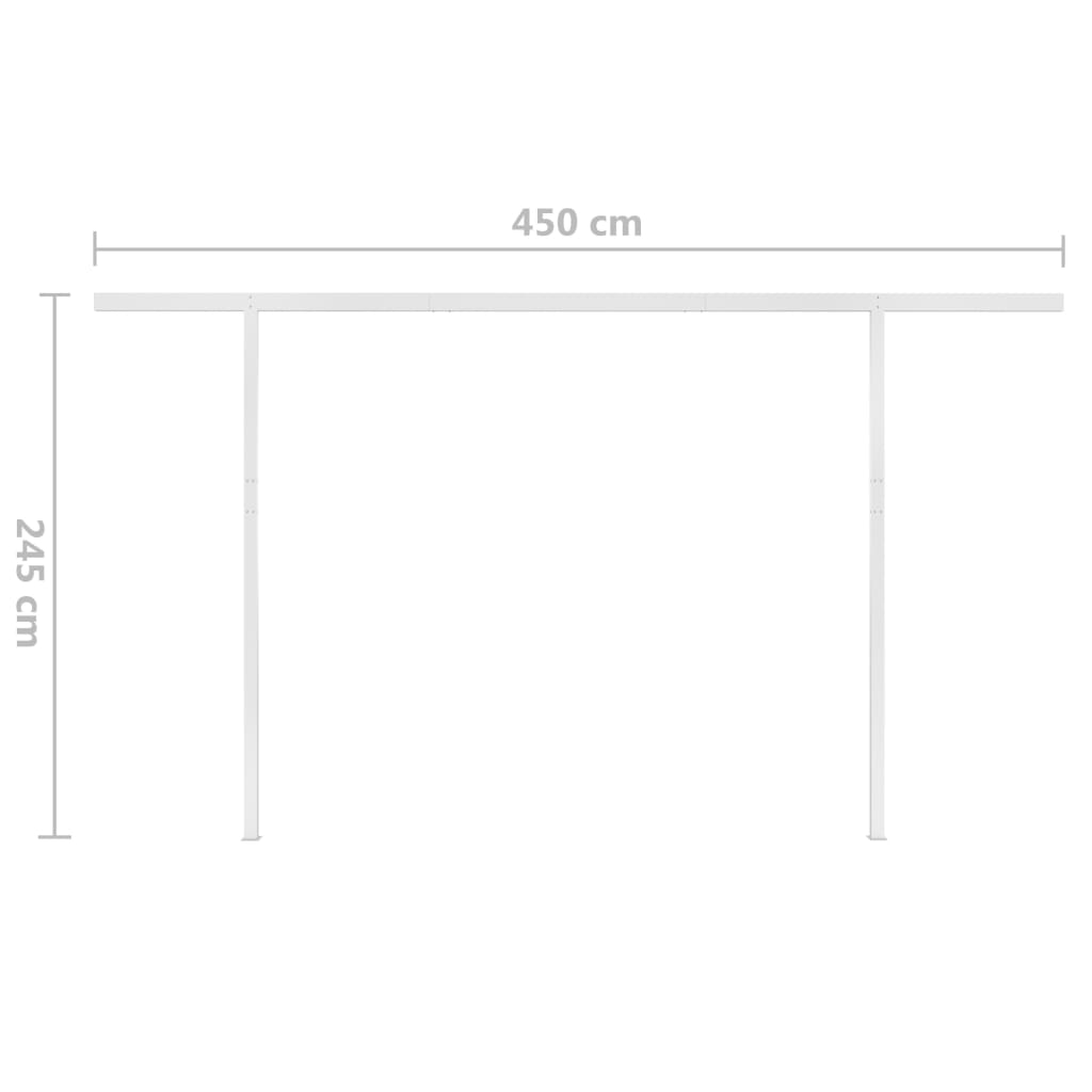 Copertină Retractabilă Manual Cu Led, , 4X3,5 M
