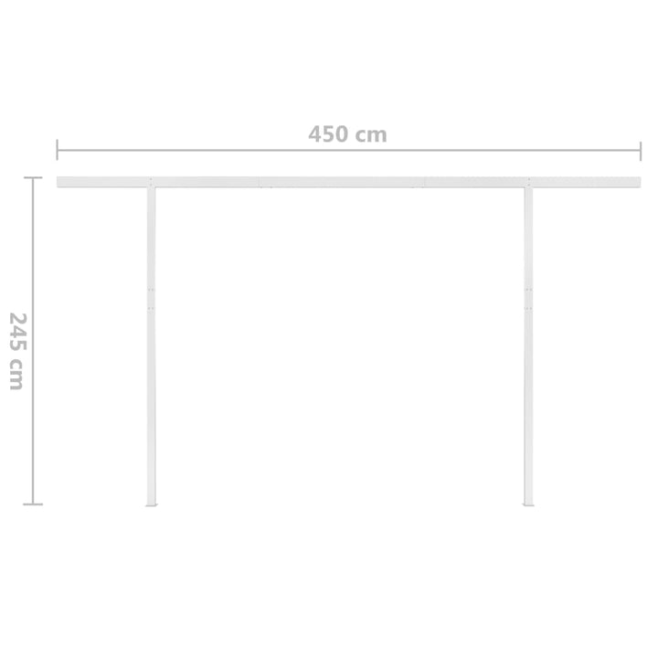 Copertină Retractabilă Manual Cu Led, , 4X3,5 M
