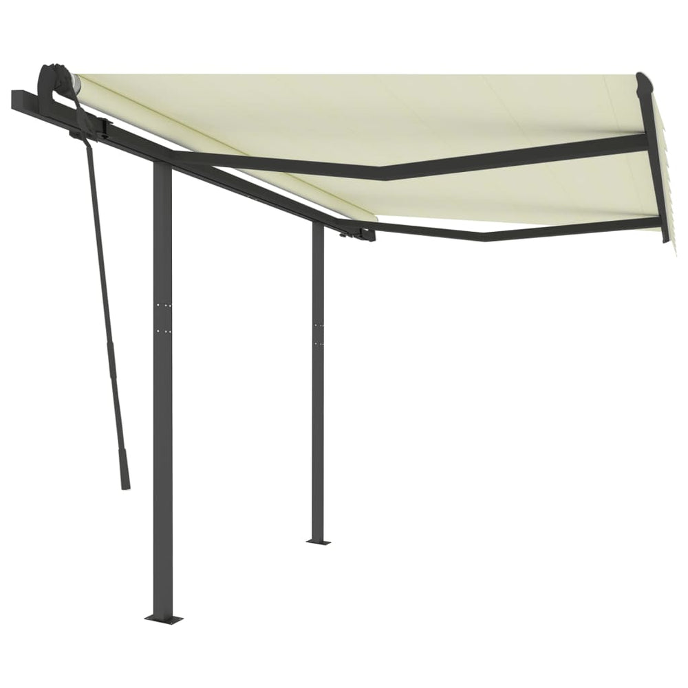 Copertină Retractabilă Manual Cu Stâlpi, , 3X2,5 M
