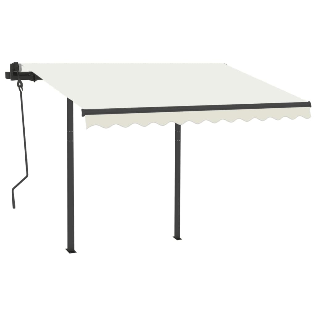 Copertină Retractabilă Manual Cu Stâlpi, , 3X2,5 M