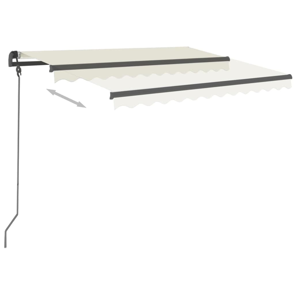 Copertină Retractabilă Manual Cu Stâlpi, , 3X2,5 M
