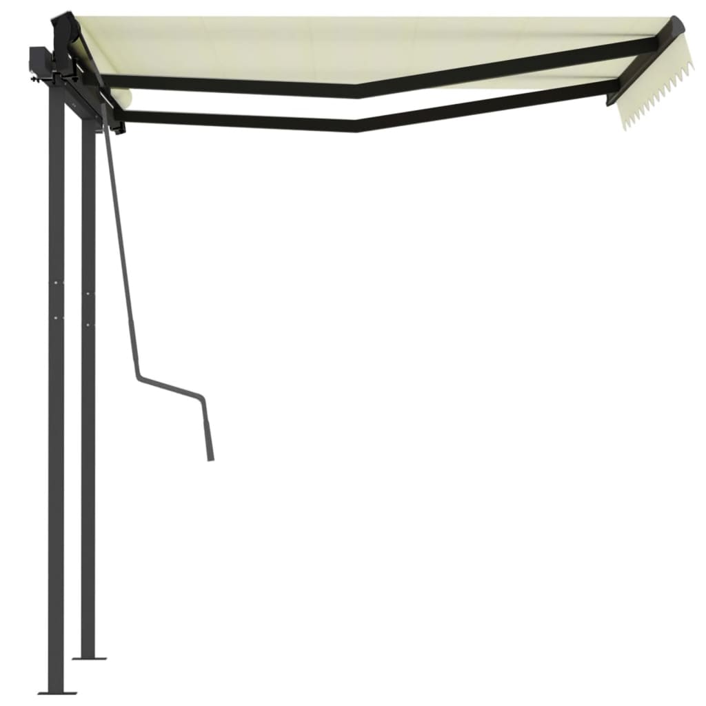 Copertină Retractabilă Manual Cu Stâlpi, , 3X2,5 M