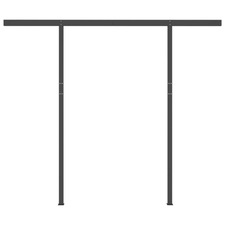 Copertină Retractabilă Manual Cu Stâlpi, , 3X2,5 M