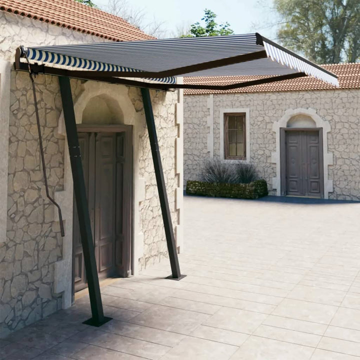 Copertină Retractabilă Manual Cu Stâlpi, , 3X2,5 M