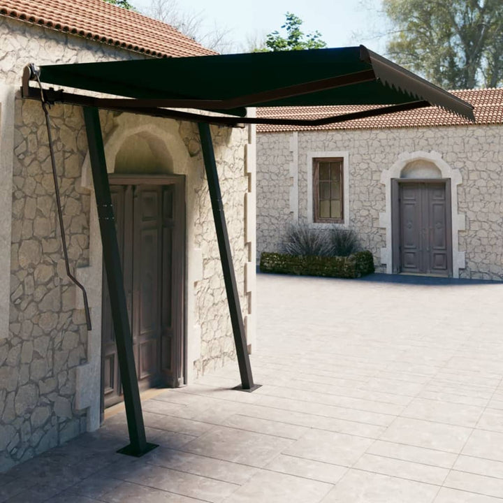 Copertină Retractabilă Manual Cu Stâlpi, , 3X2,5 M