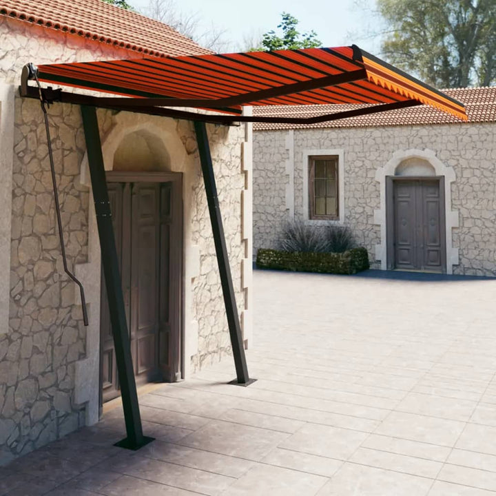 Copertină Retractabilă Manual Cu Stâlpi, , 3X2,5 M