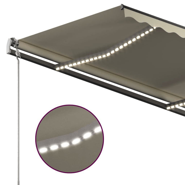 Copertină Automată Cu Senzor Vânt & Led, , 3,5X2,5 M