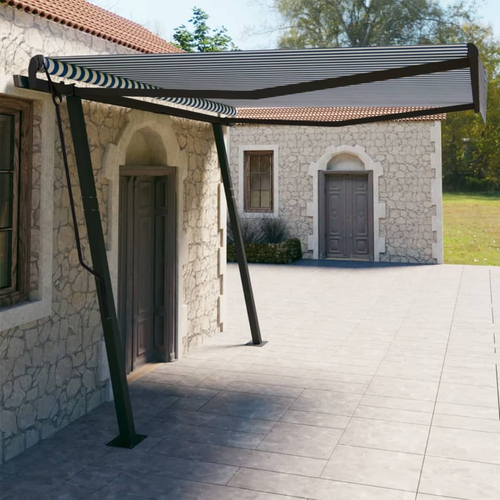 Copertină Retractabilă Manual Cu Stâlpi, , 3X2,5 M