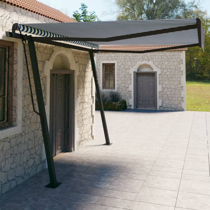 Copertină Retractabilă Manual Cu Stâlpi, , 3X2,5 M
