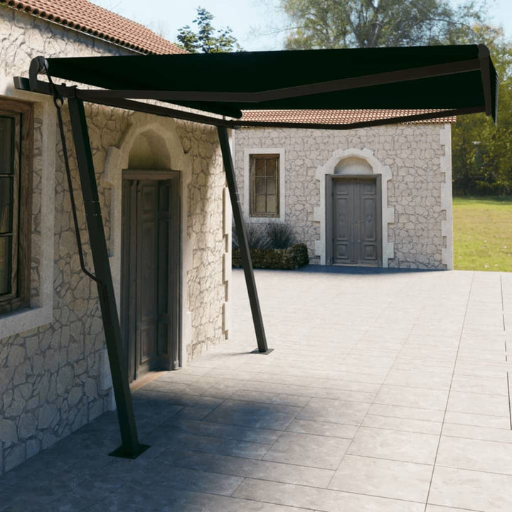 Copertină Retractabilă Manual Cu Stâlpi, , 3X2,5 M