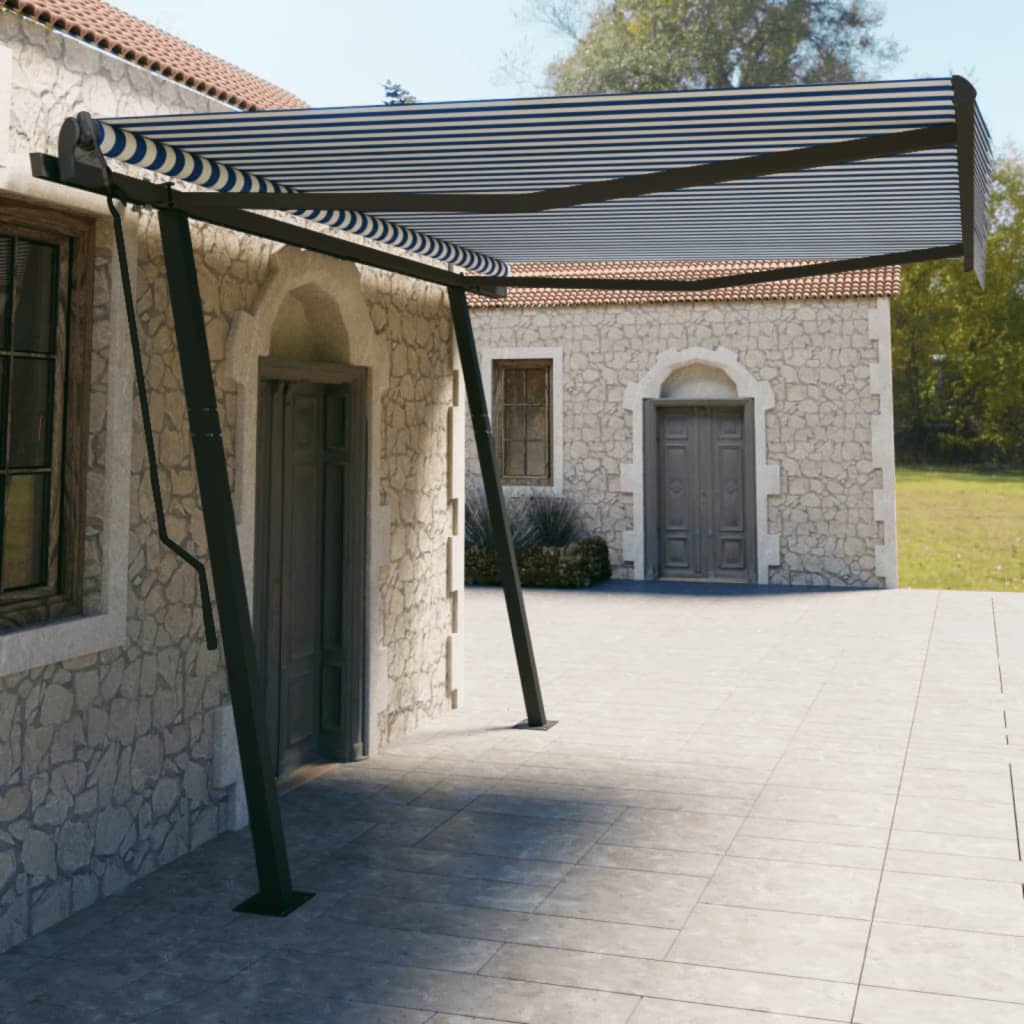 Copertină Retractabilă Manual Cu Stâlpi, , 3X2,5 M